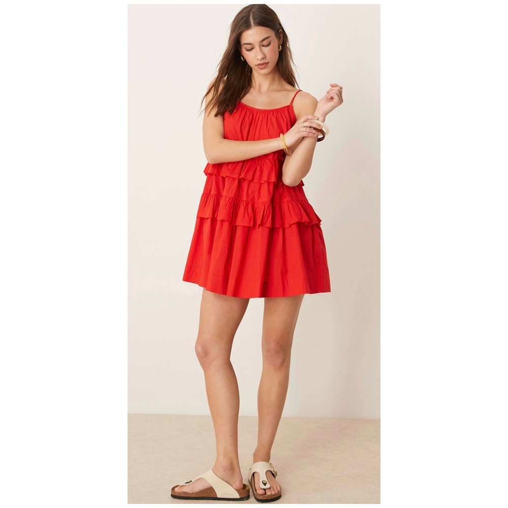 ASOS Tiered Red Mini Dress